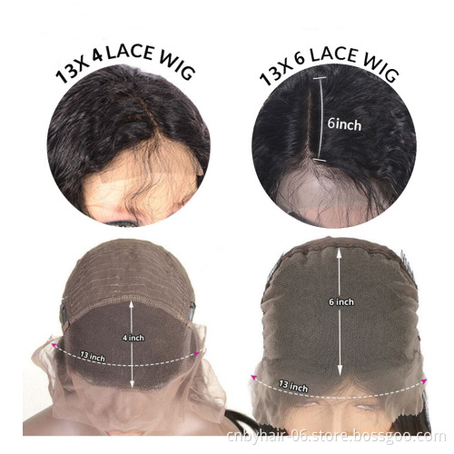 Brazilian Jerry Curl Wig Lace Front Wig Short Curly Pre Plucked 13X4 Human Hair Lace Wigs For Black Women